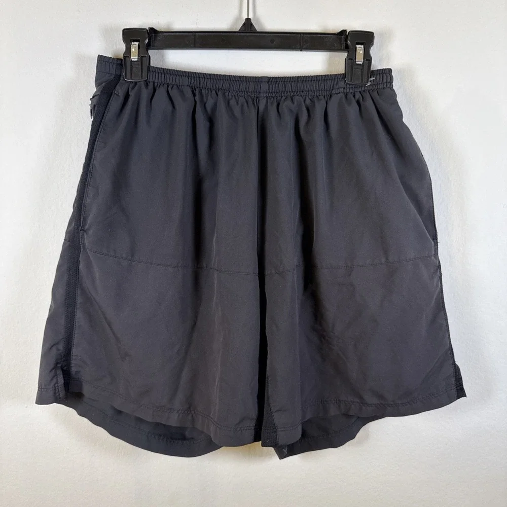 Nike Running Shorts Mens L Black White Athletic Dri Fit‎ Mesh Lined Training